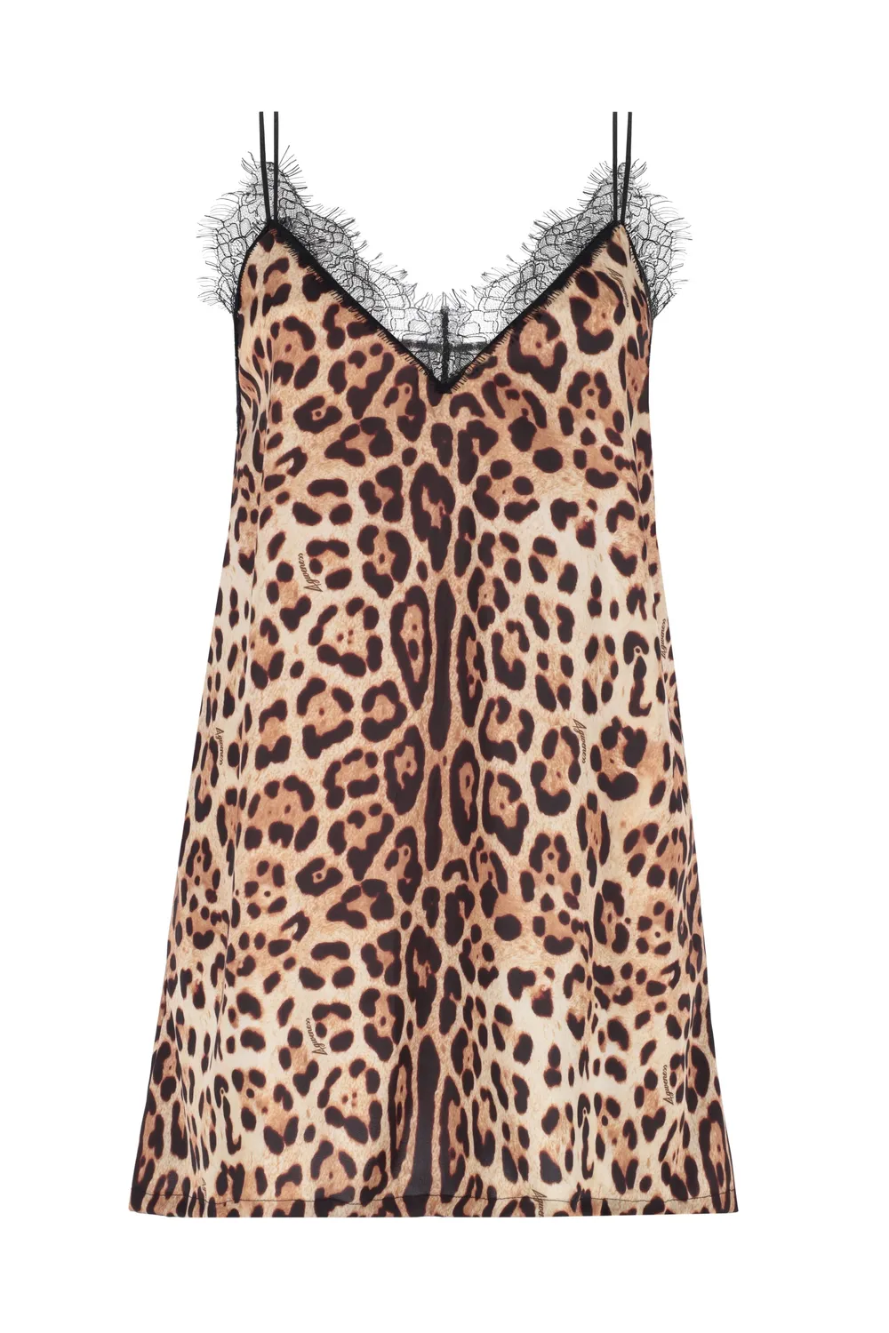 4 Giveness Wild Touch Short Dress Animalier Satin