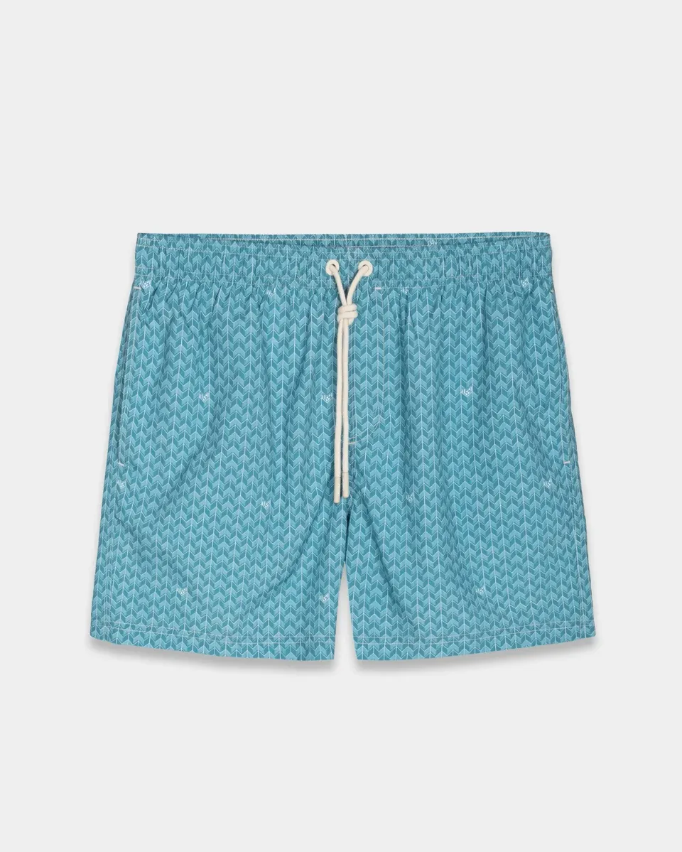 Mosso Sunwear Grains Drift Blue costume mare blu nylon riciclato