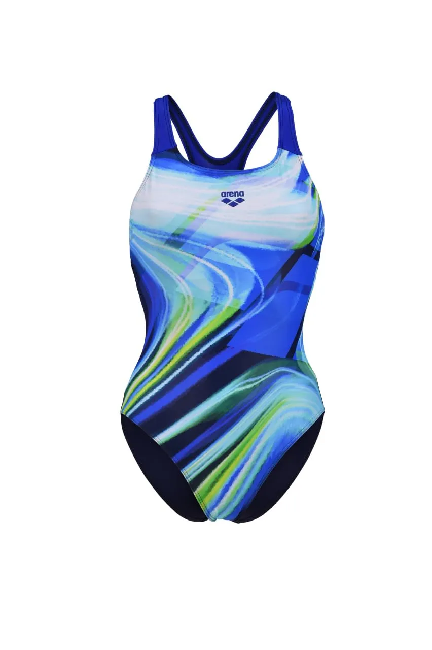Arena Visual Waves Swim Pro Costume Donna 48 Blu Allenam.