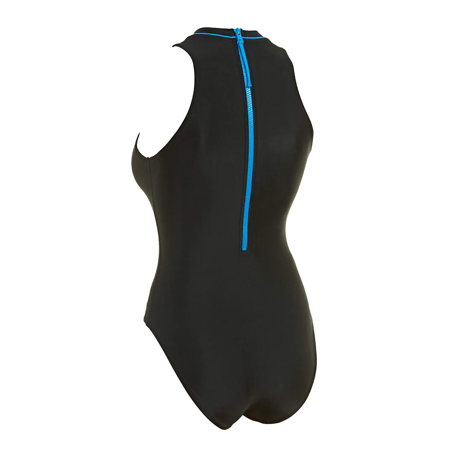 Zoggs High Neck Zip costume intero donna 40 nero blu