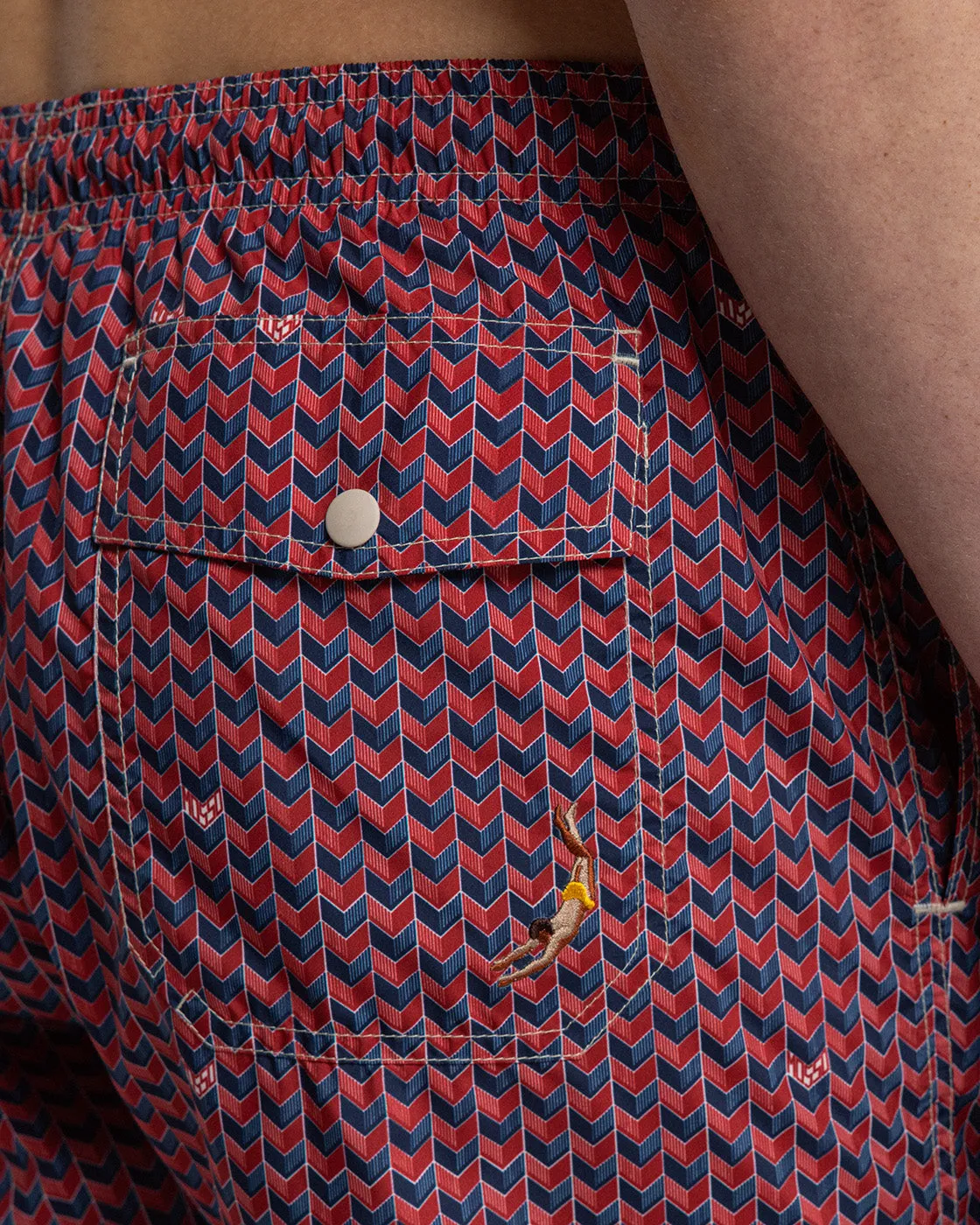 Mosso Sunwear boxer mare uomo rosso grains