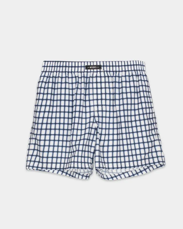 Mosso Sunwear Check costume boxer blu a quadri
