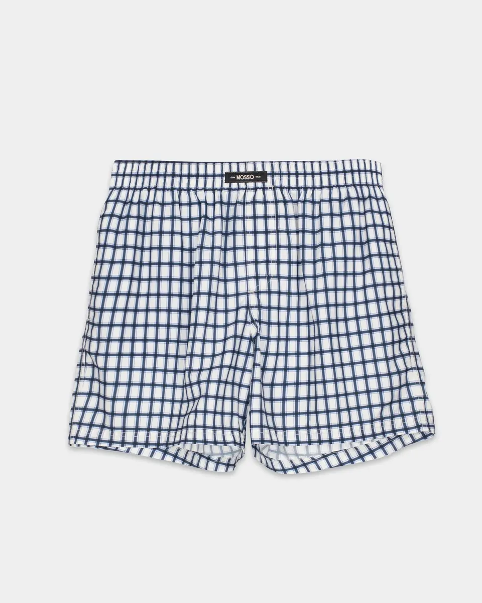 Mosso Sunwear Check costume boxer blu a quadri