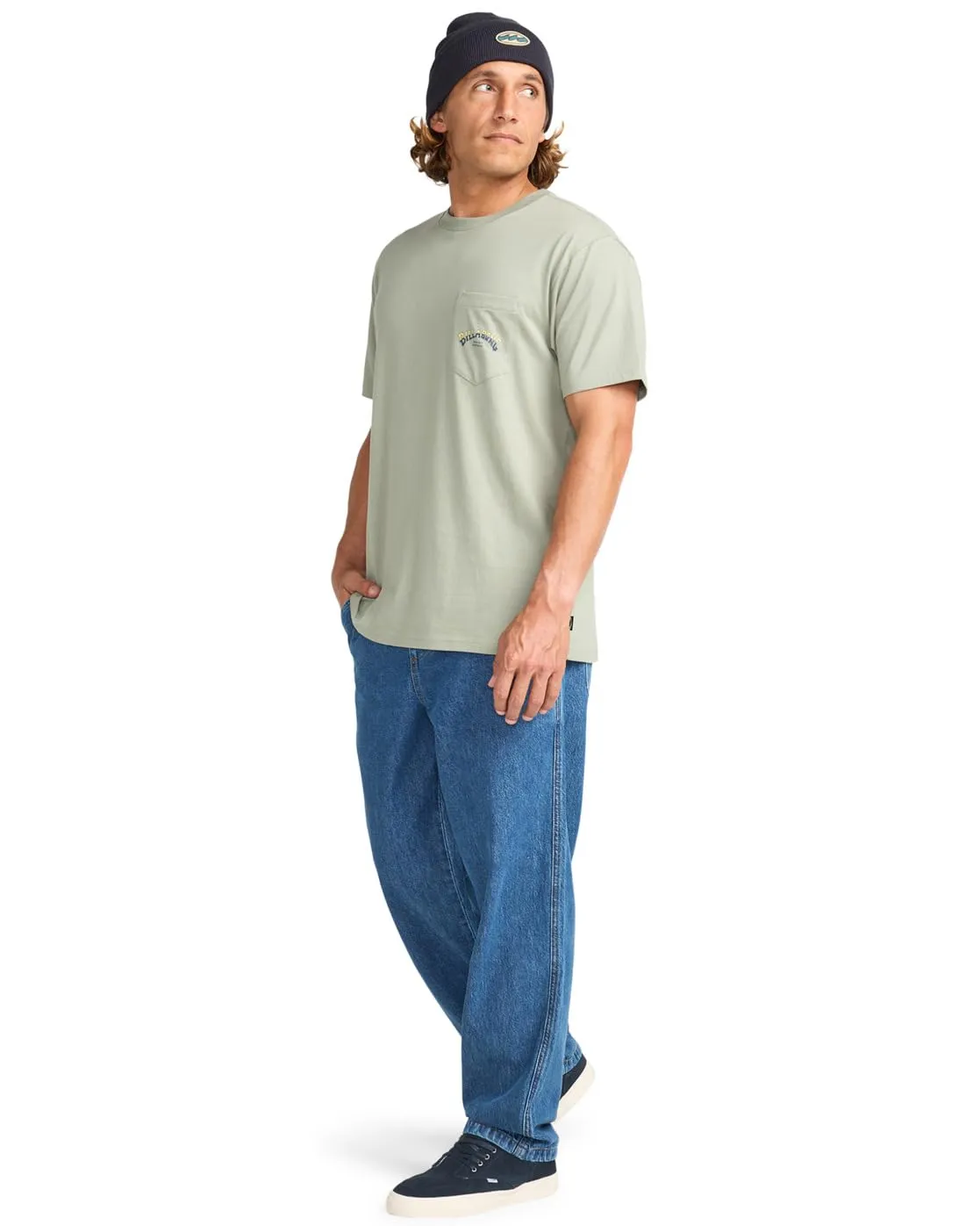 Billabong Stacked Arch Pkt t-shirt uomo grigio verde