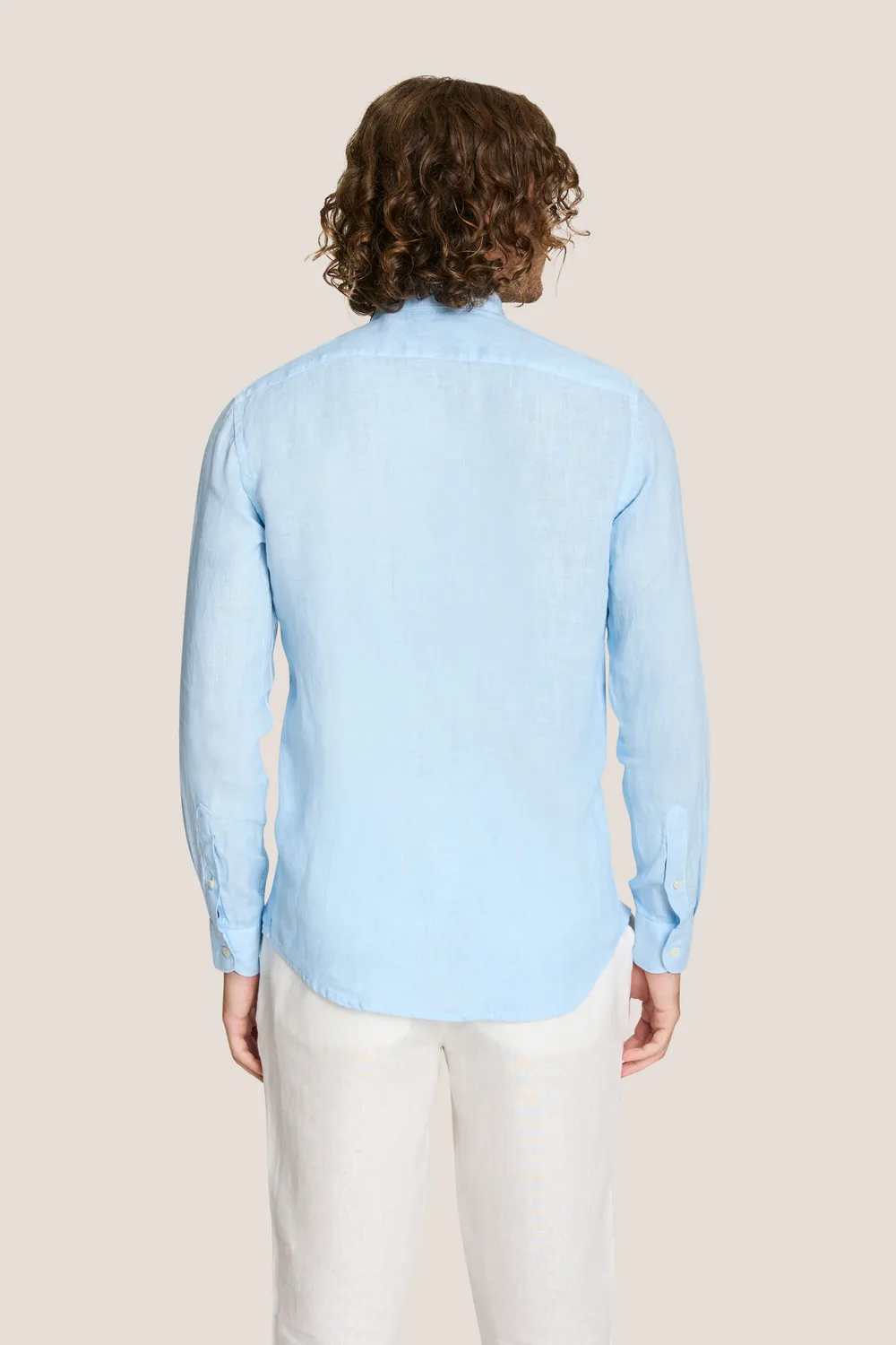 4 Giveness French Neck maglietta uomo celeste scollo francese