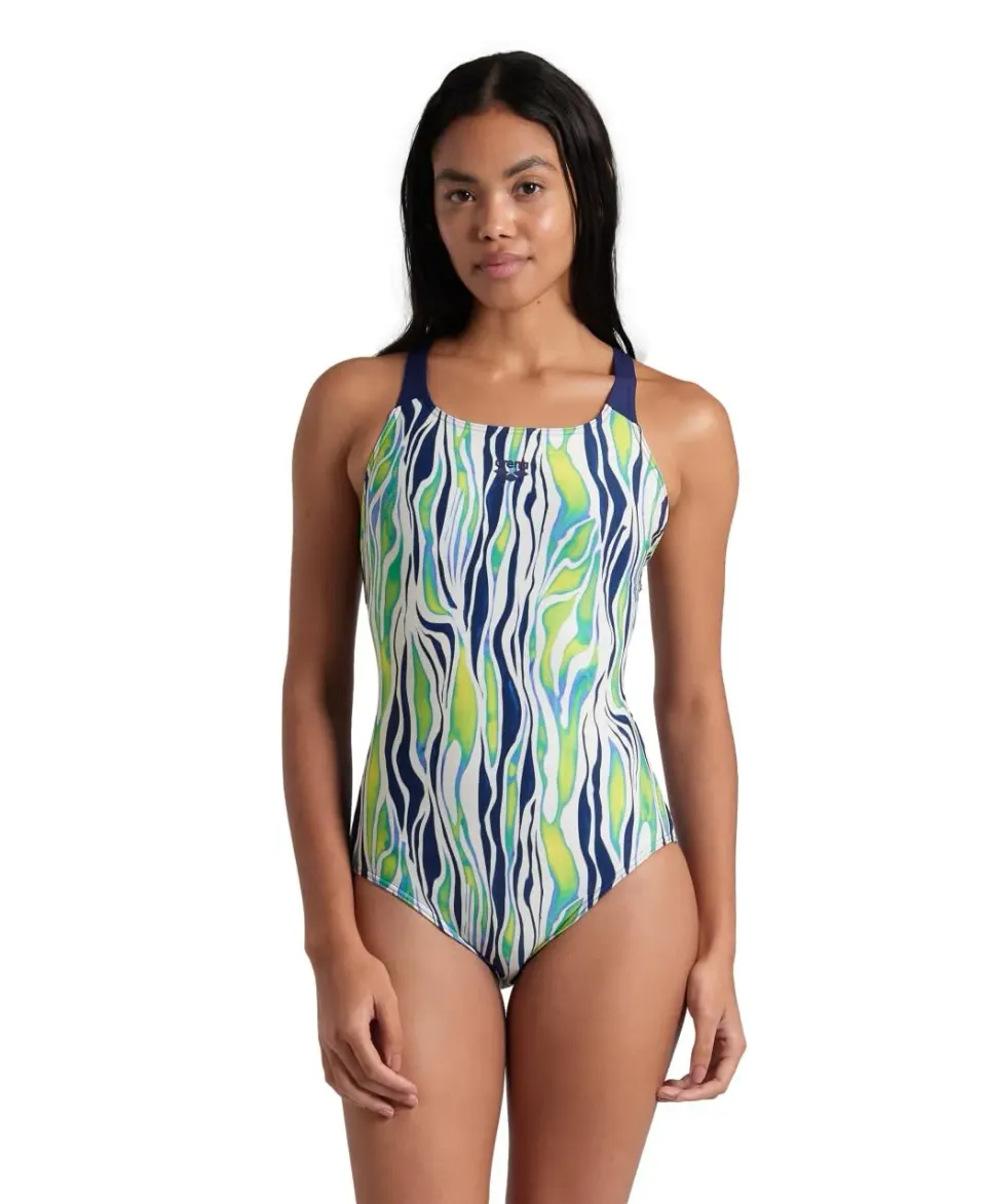 Arena Zebra Stripes Swim Pro costume intero taglia 44 schiena aperta