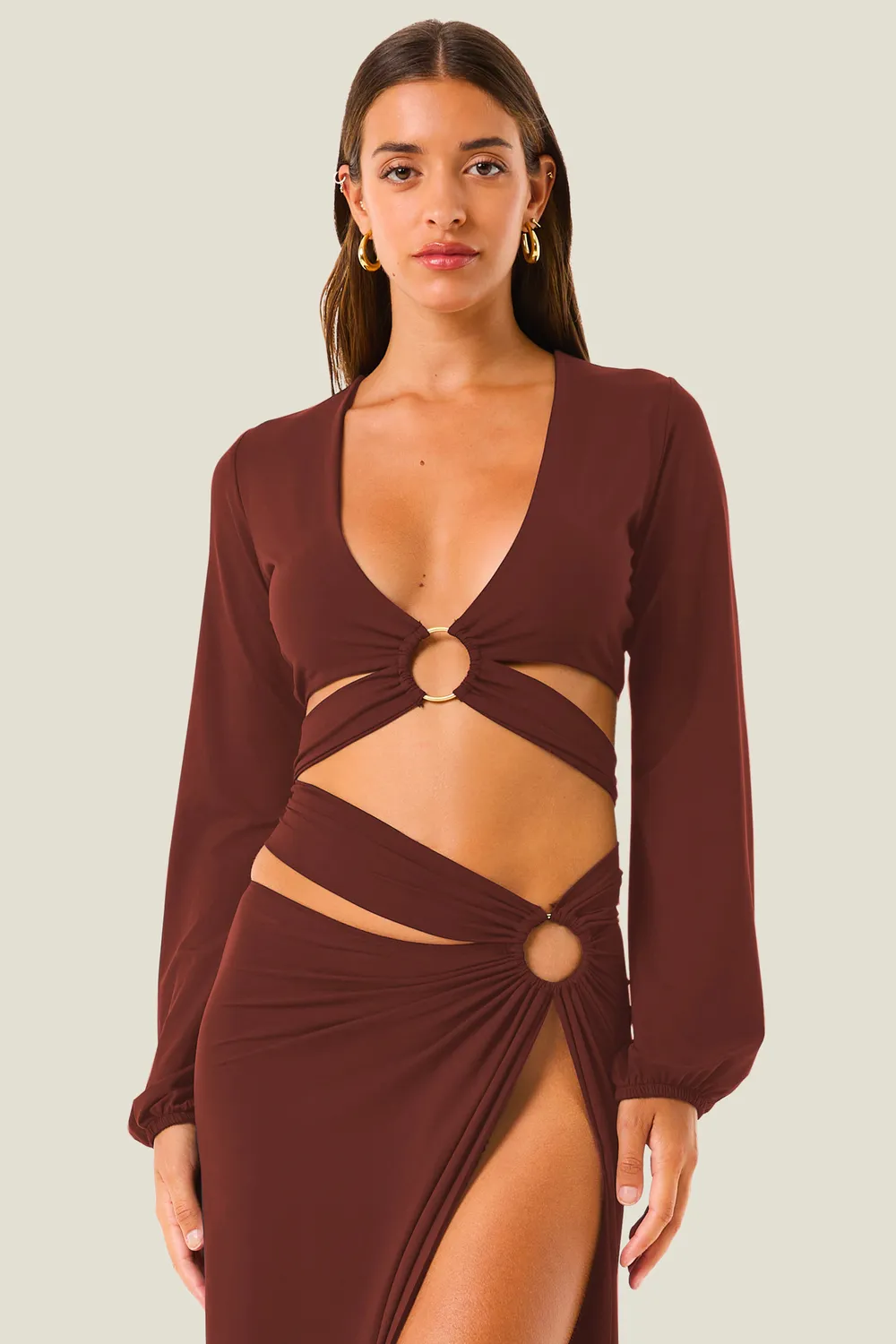 4 Giveness Top Soft Touch top bikini rosso morbido