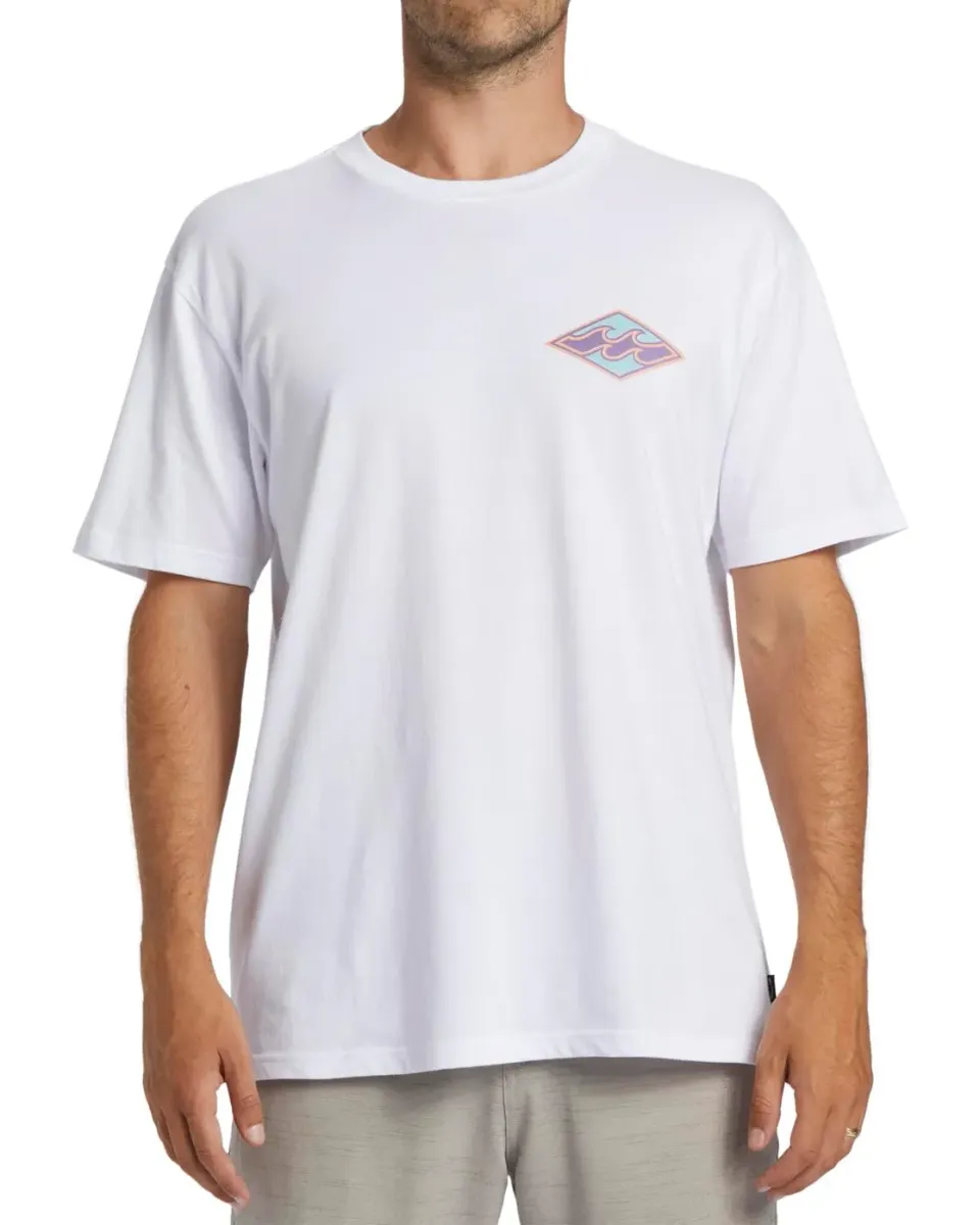 Billabong Crayon Wave SS t-shirt uomo Coastal lavaggio soft