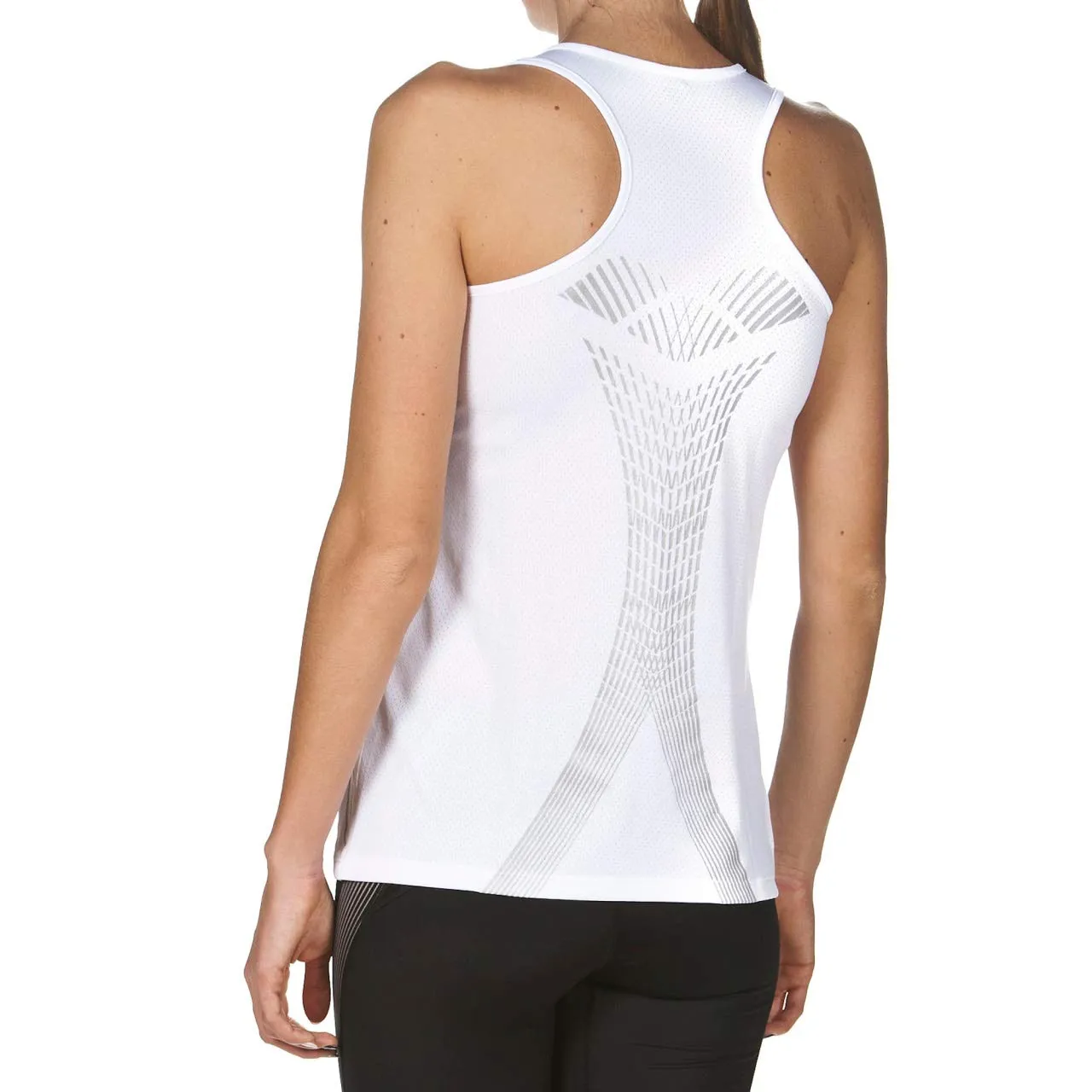 Arena Run Tank Top canotta donna XS bianca traspirante running
