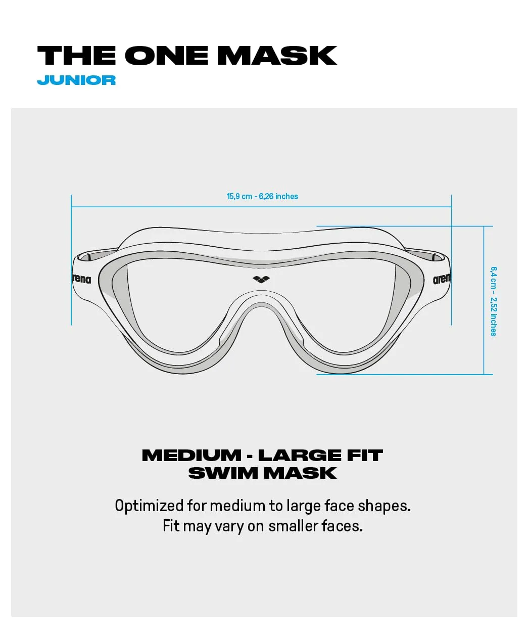 Arena The One Mask Junior maschera bimbi chiara UV
