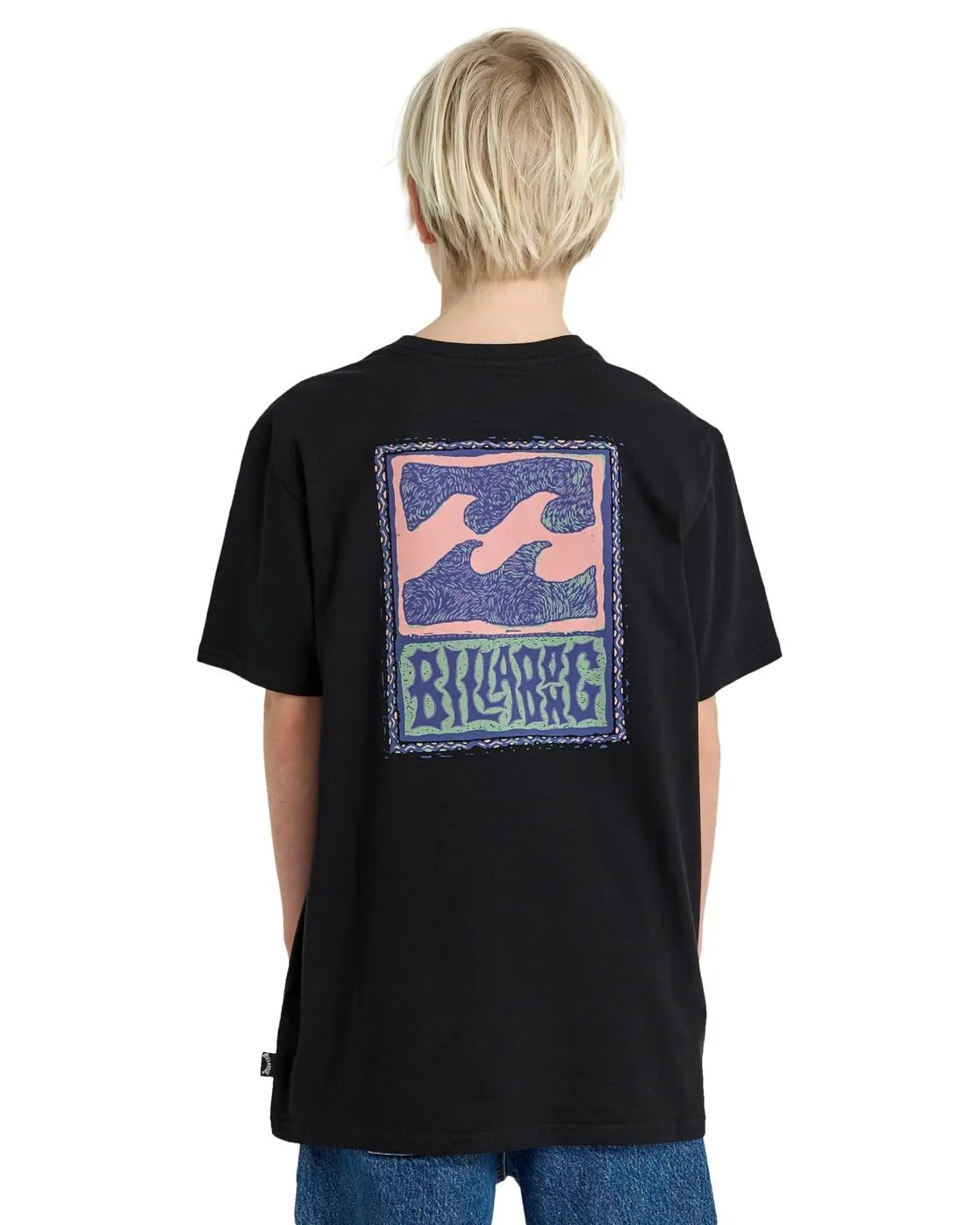 Billabong Stamp SS T-Shirt Bambino 12 Anni Nero Cotone