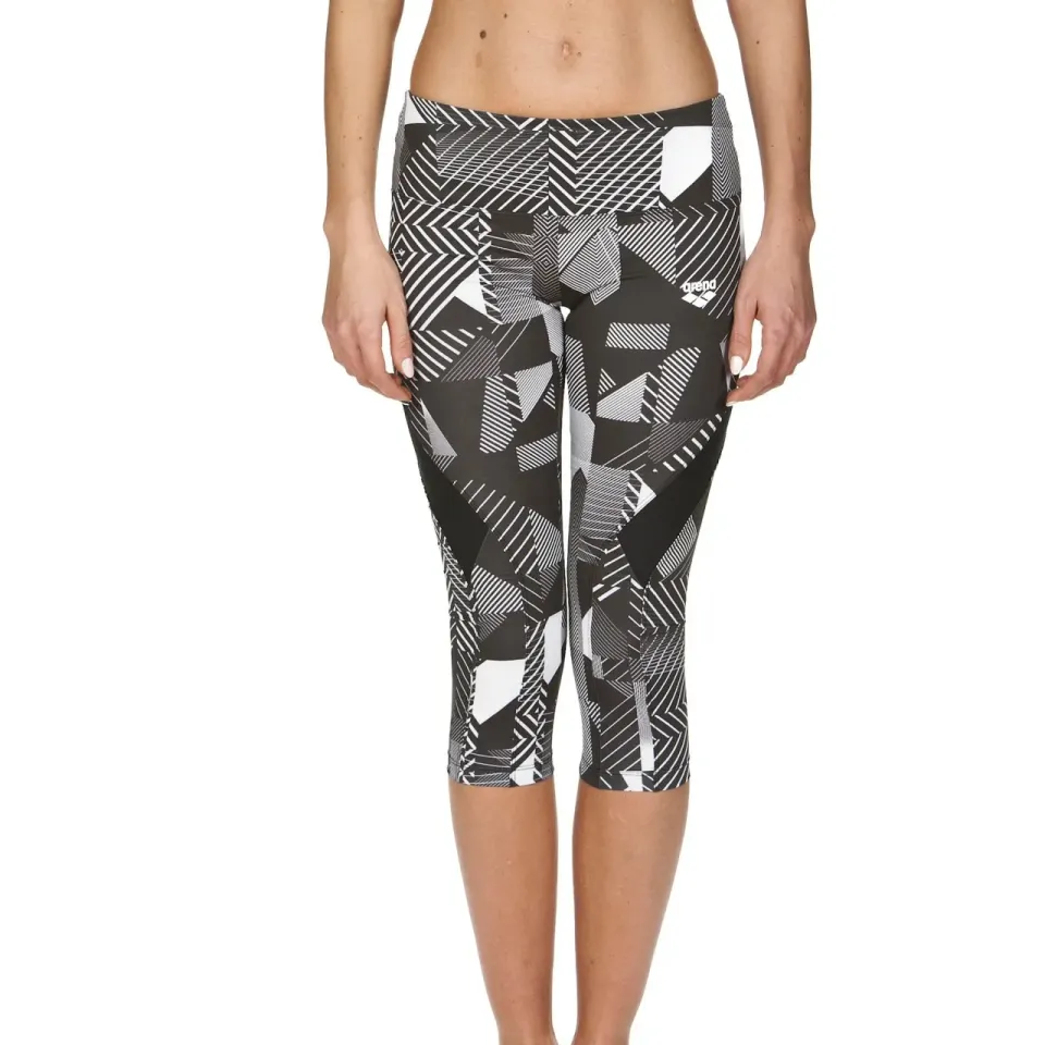 Arena Gym Leggings 3/4 Donna Glitch elasticizzati