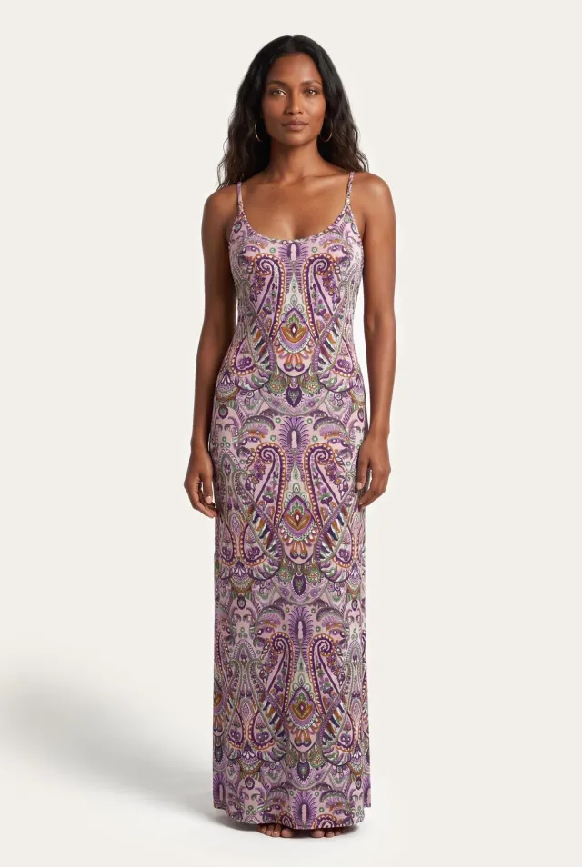 4Giveness Paisley Bloom abito lungo donna fantasia
