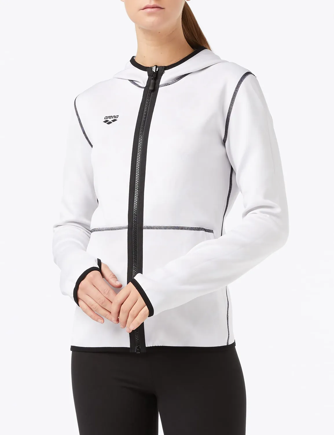 Arena Hooded Spacer giacca reversibile donna con cappuccio