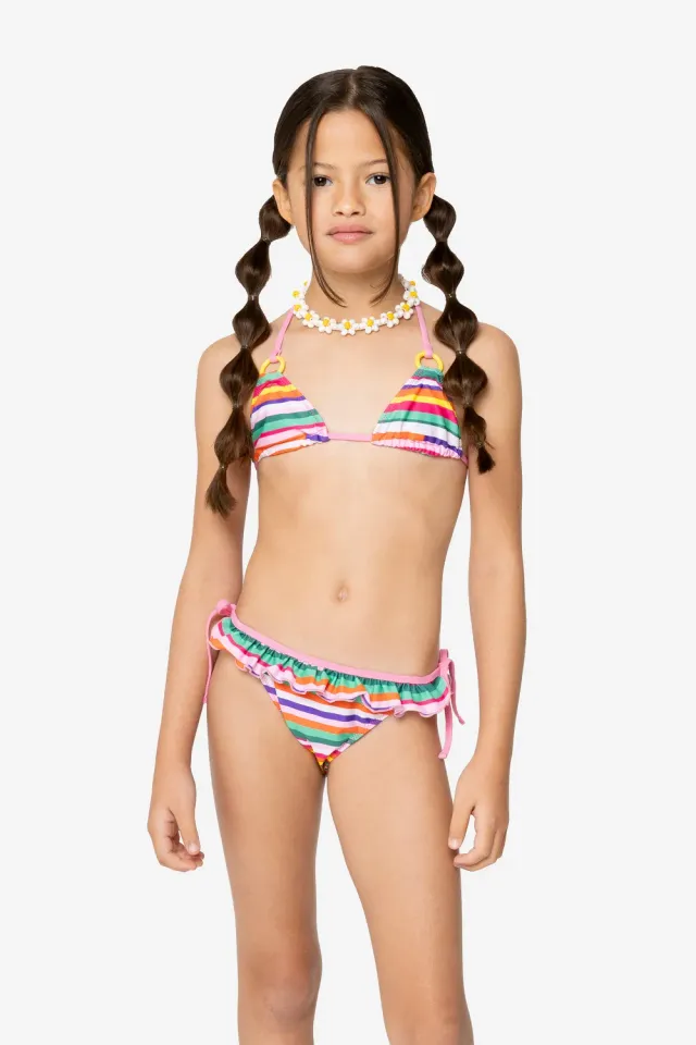 4 Giveness Latino bikini bimba righe 8 anni