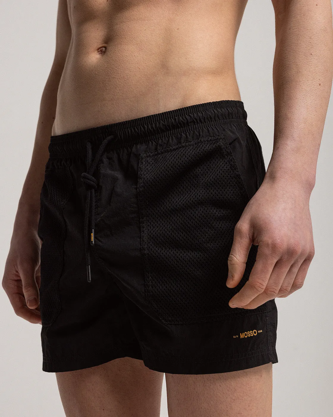 Mosso Sunwear Utility costume boxer nero tasche laterali