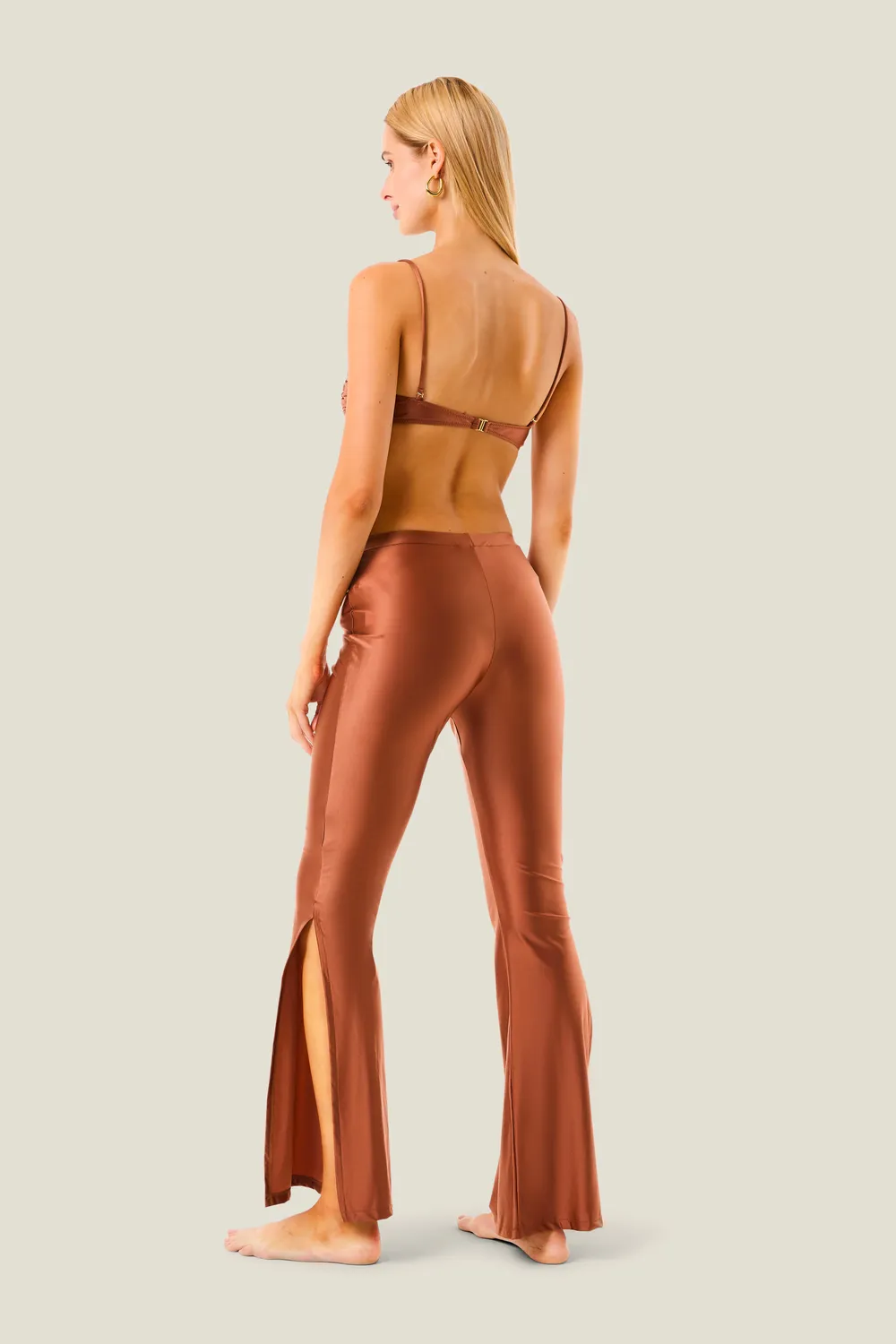 4 Giveness Lurex Gloss pantalone spacchi nero