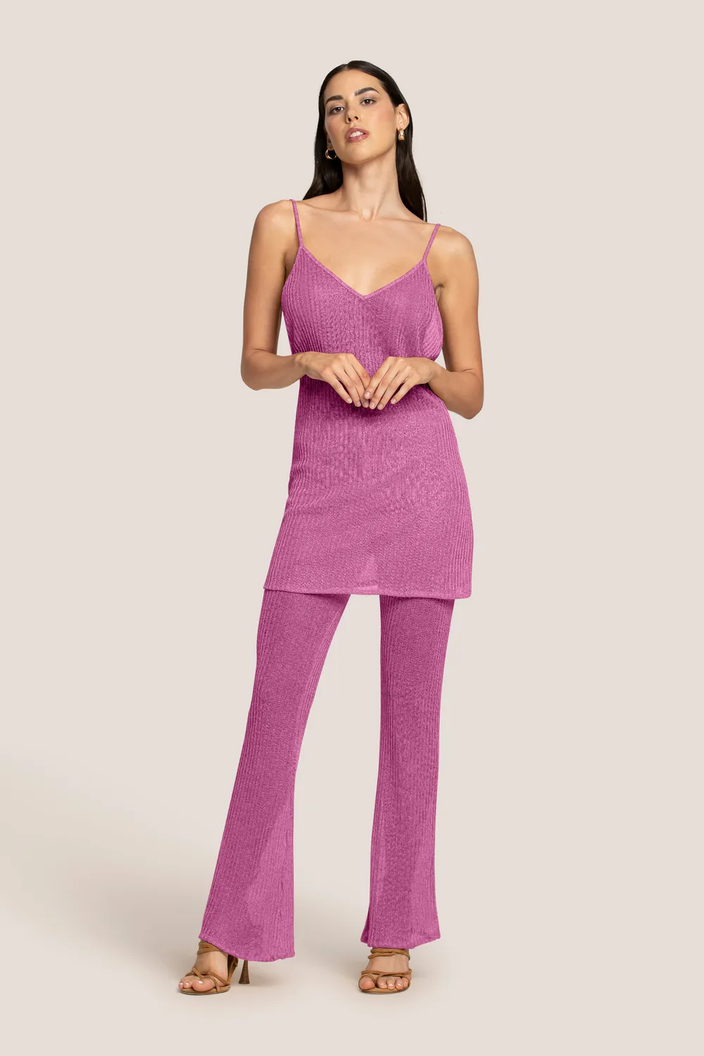 4Giveness Transparent Soft pantaloni zampa neri cover up