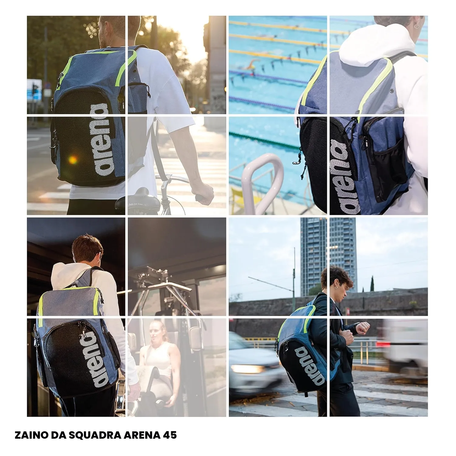 Arena Team Backpack 45 Zaino 45L Rosso Fondo Rinforzato