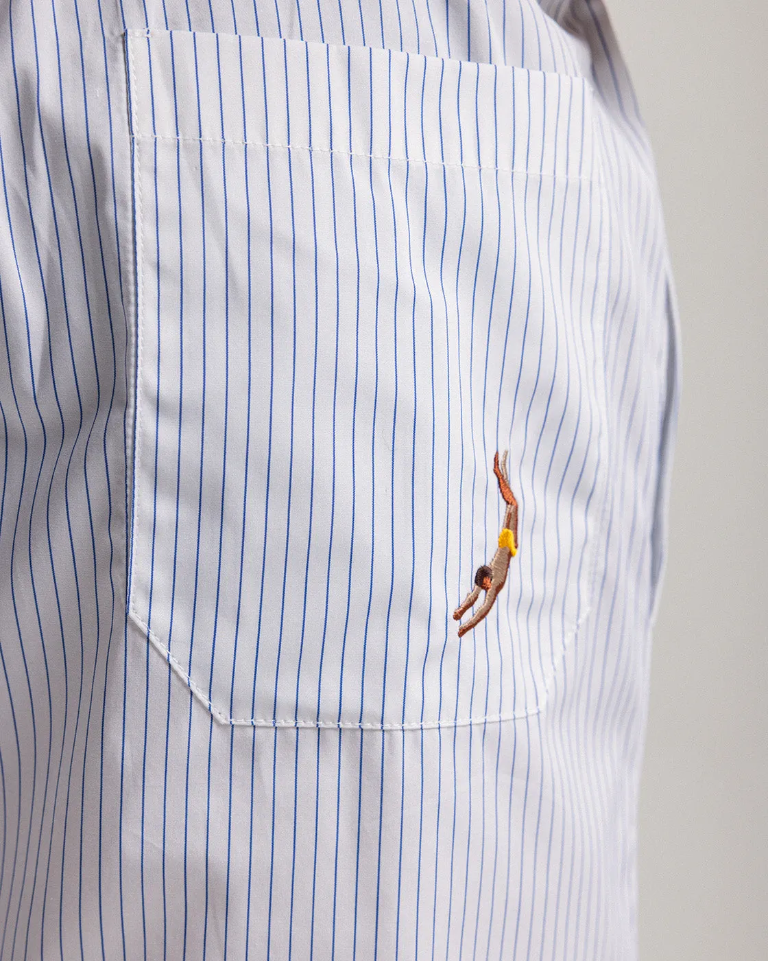 Mosso Sunwear White Striped pantaloncini cotone bianchi righe