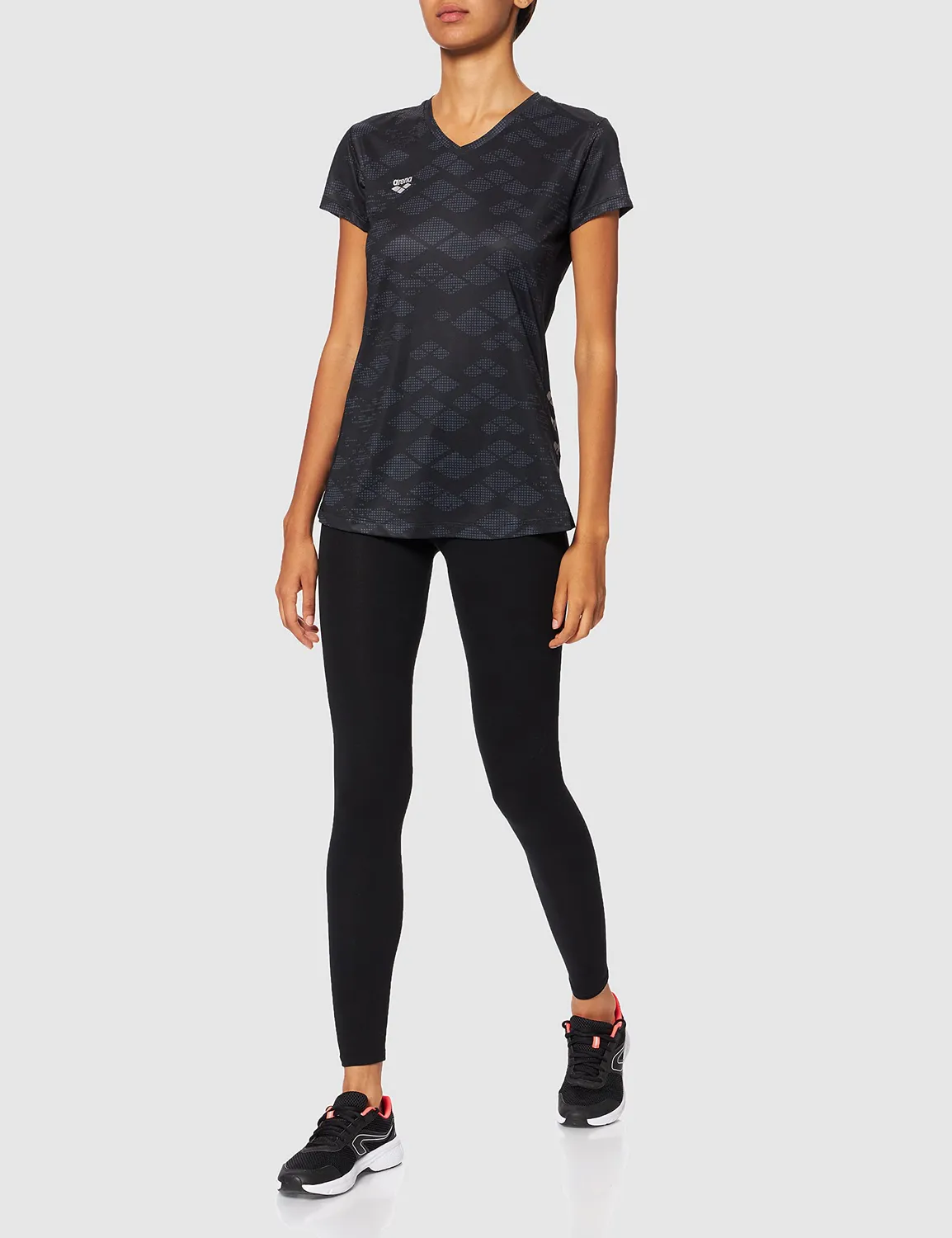 Arena Run Mesh Solid t-shirt donna sportiva maniche corte
