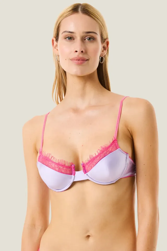4 Giveness Sensual Color Balconcino Verde-Fuxia pizzo