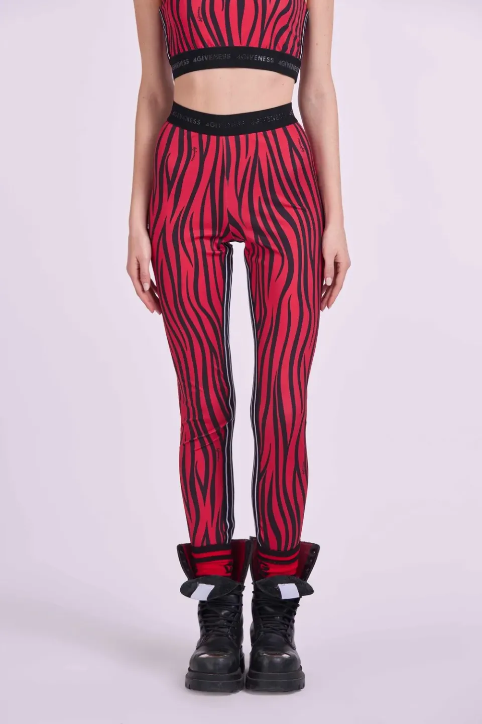 4 Giveness Leggings Lycra Zebra leggings donna