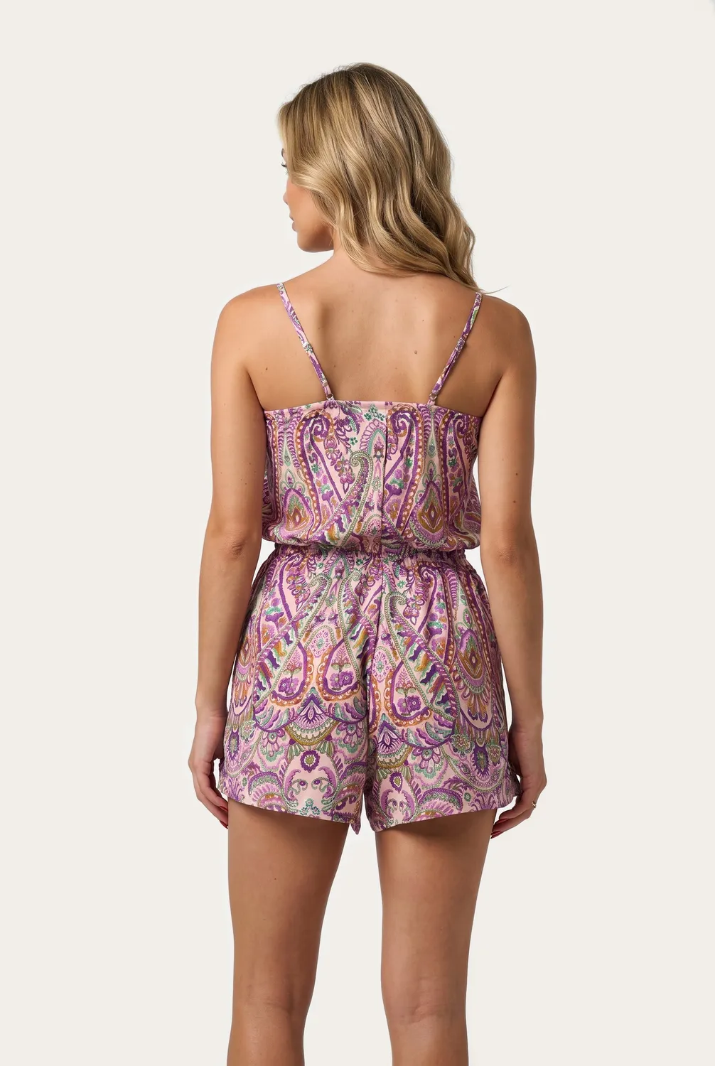 4 Giveness Paisley Bloom tuta corta donna paisley S-XL