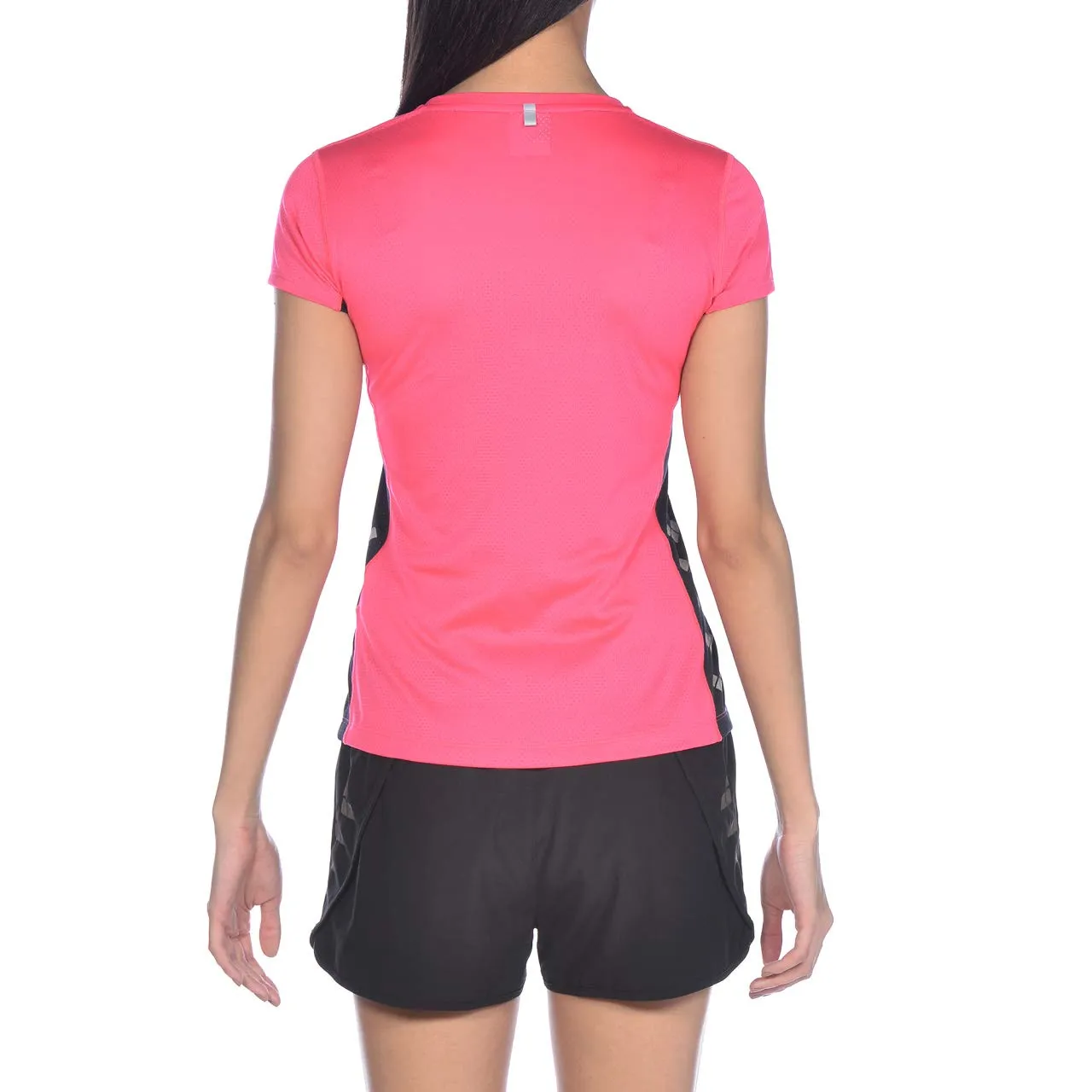 Arena Run Mesh Solid maglietta running donna manica corta