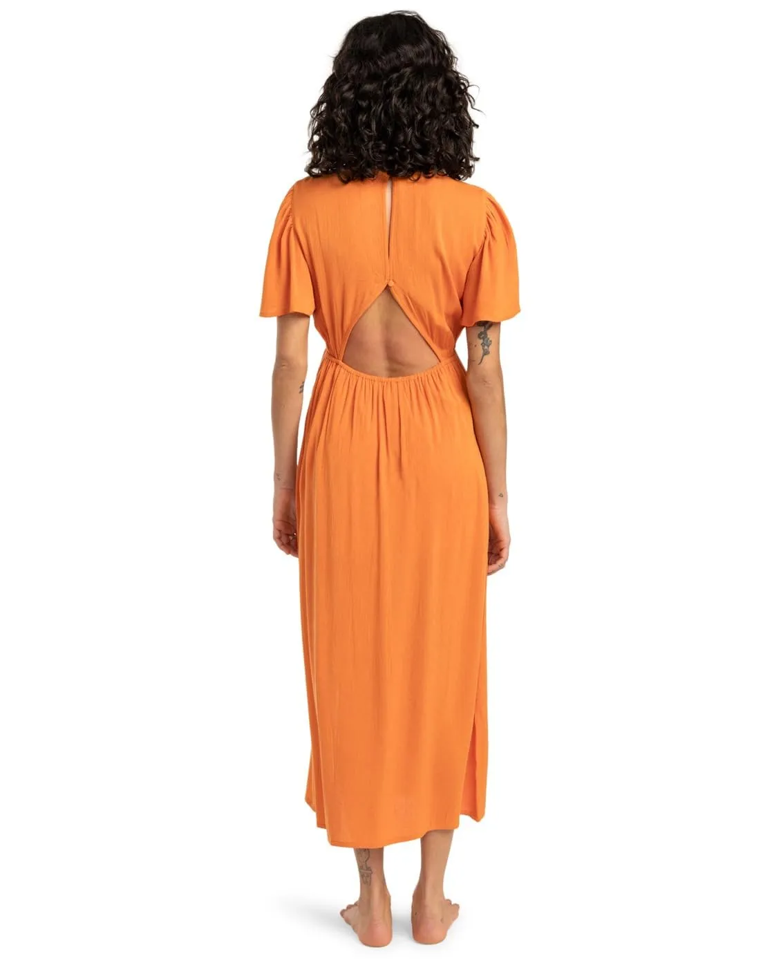 Billabong Jet Set Vestito Donna Arancione S Tessuto Leggero