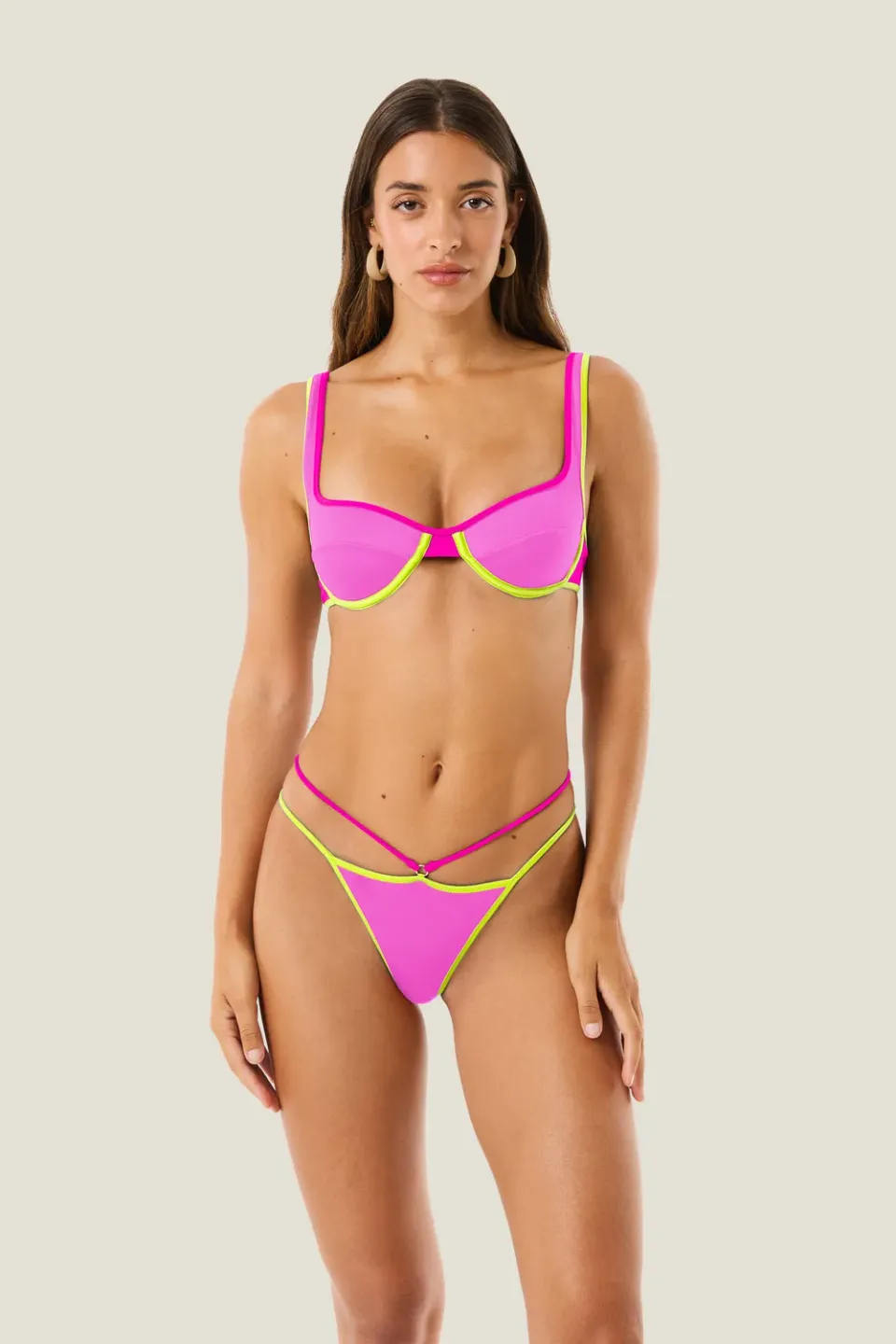 4 Giveness Shiny Colors bikini balconcino rosa S