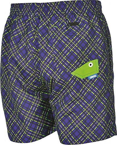 Arena Printed Check 2 Boxer Uomo 41,5 cm poliestere rapido