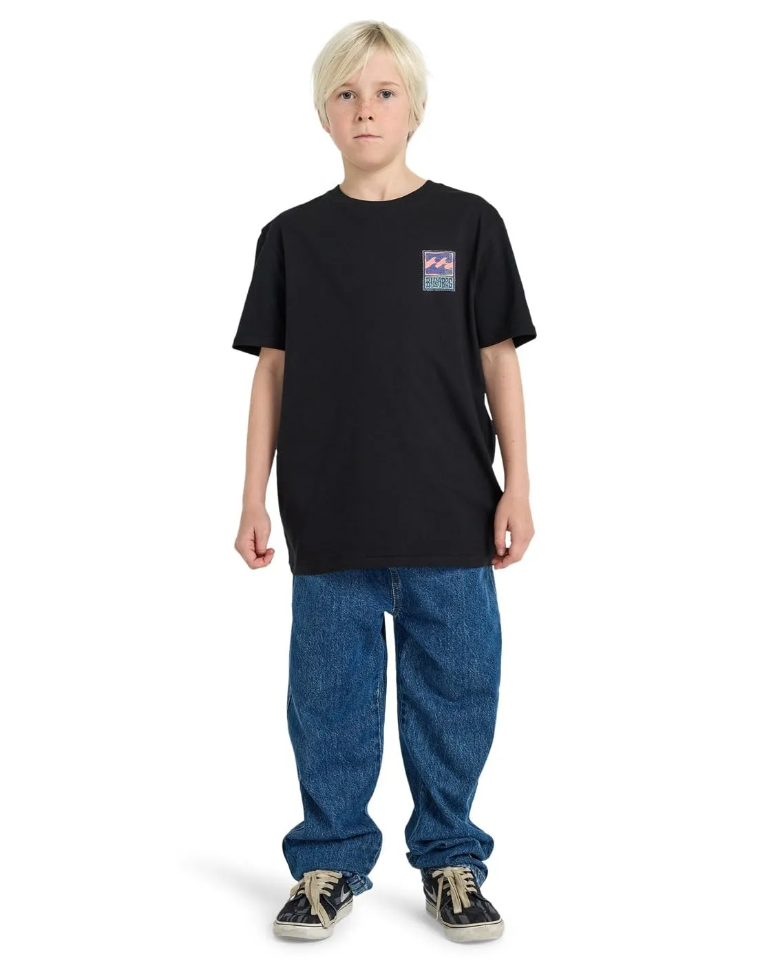 Billabong Stamp SS T-Shirt Bambino 12 Anni Nero Cotone