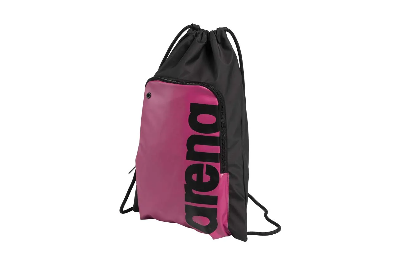 Arena Team Sacca piscina all Black zaino tessuto idrorepellente