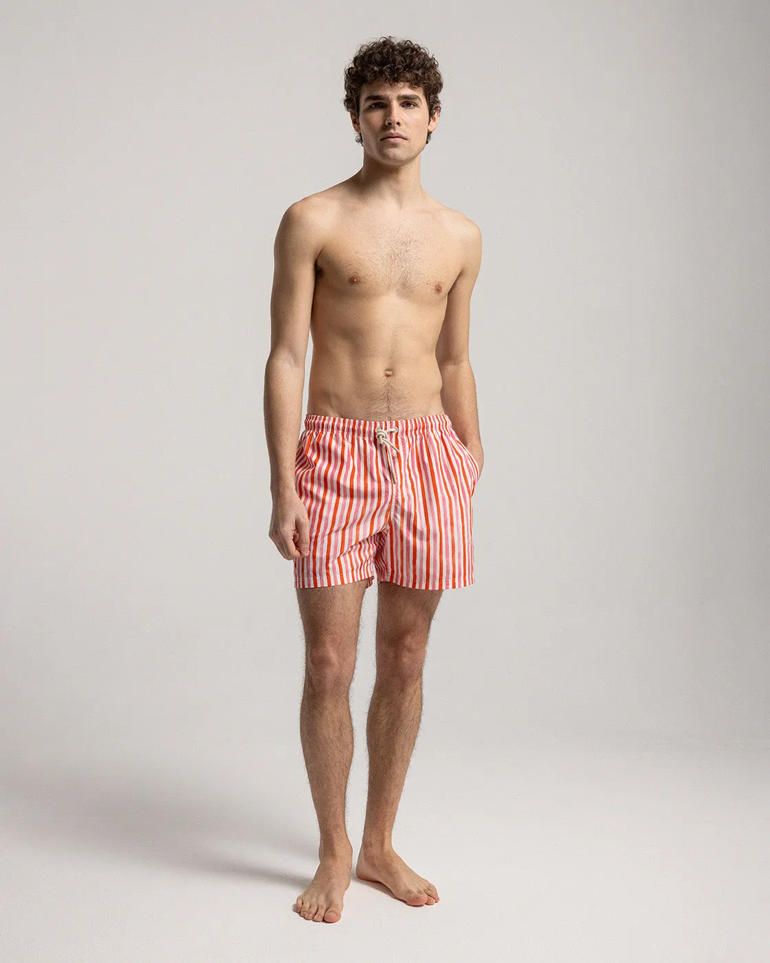 Mosso Sunwear boxer mare uomo corallo wave righe