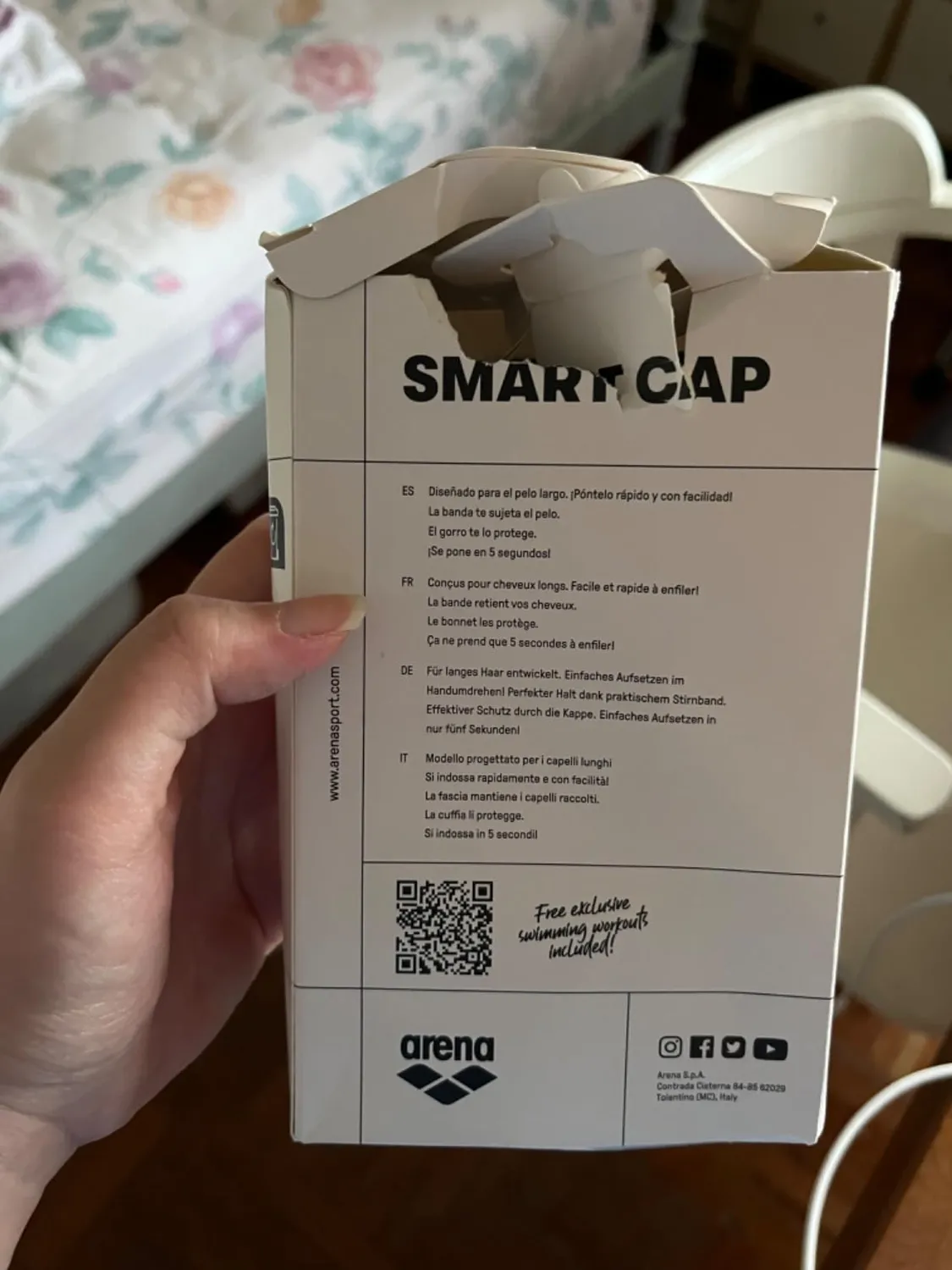 Arena Smartcap cuffia donna fucsia capelli lunghi