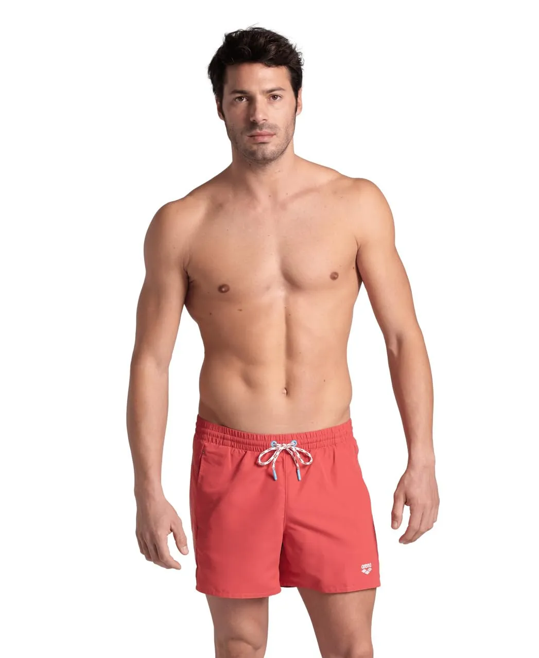 Arena Pro_File Logo pantaloncino uomo blu lago-bianco