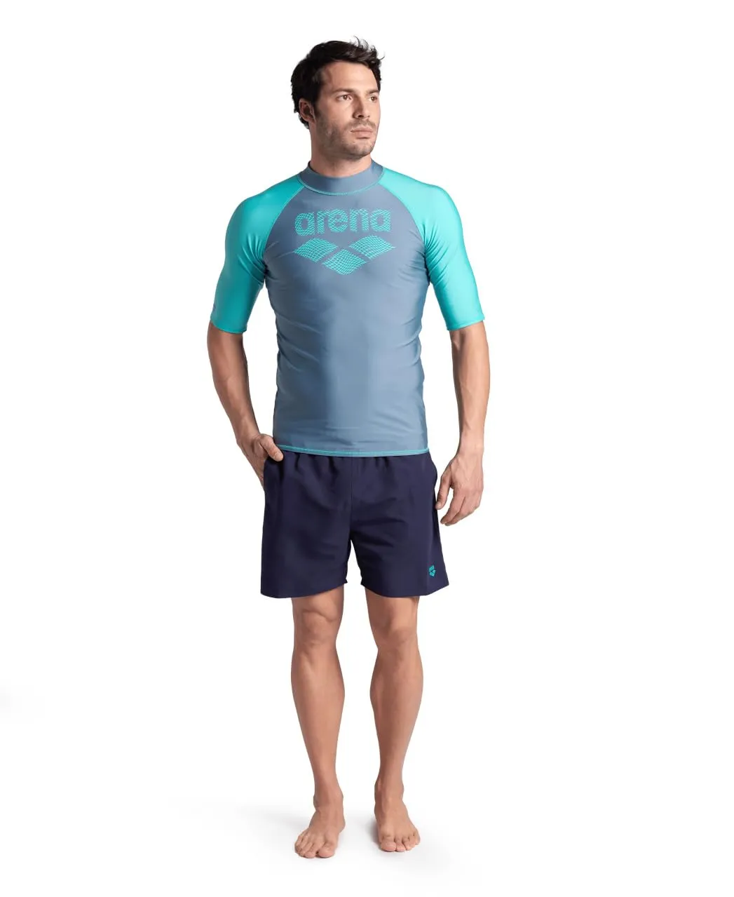 Arena Rash Vest Graphic S/S maglia rash guard uomo manica corta anti-UV