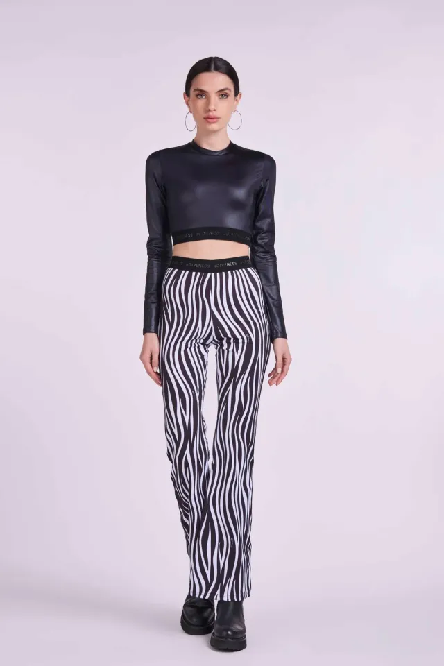 4 Giveness Paw Zebra leggings lycra rossi elastici aderenti