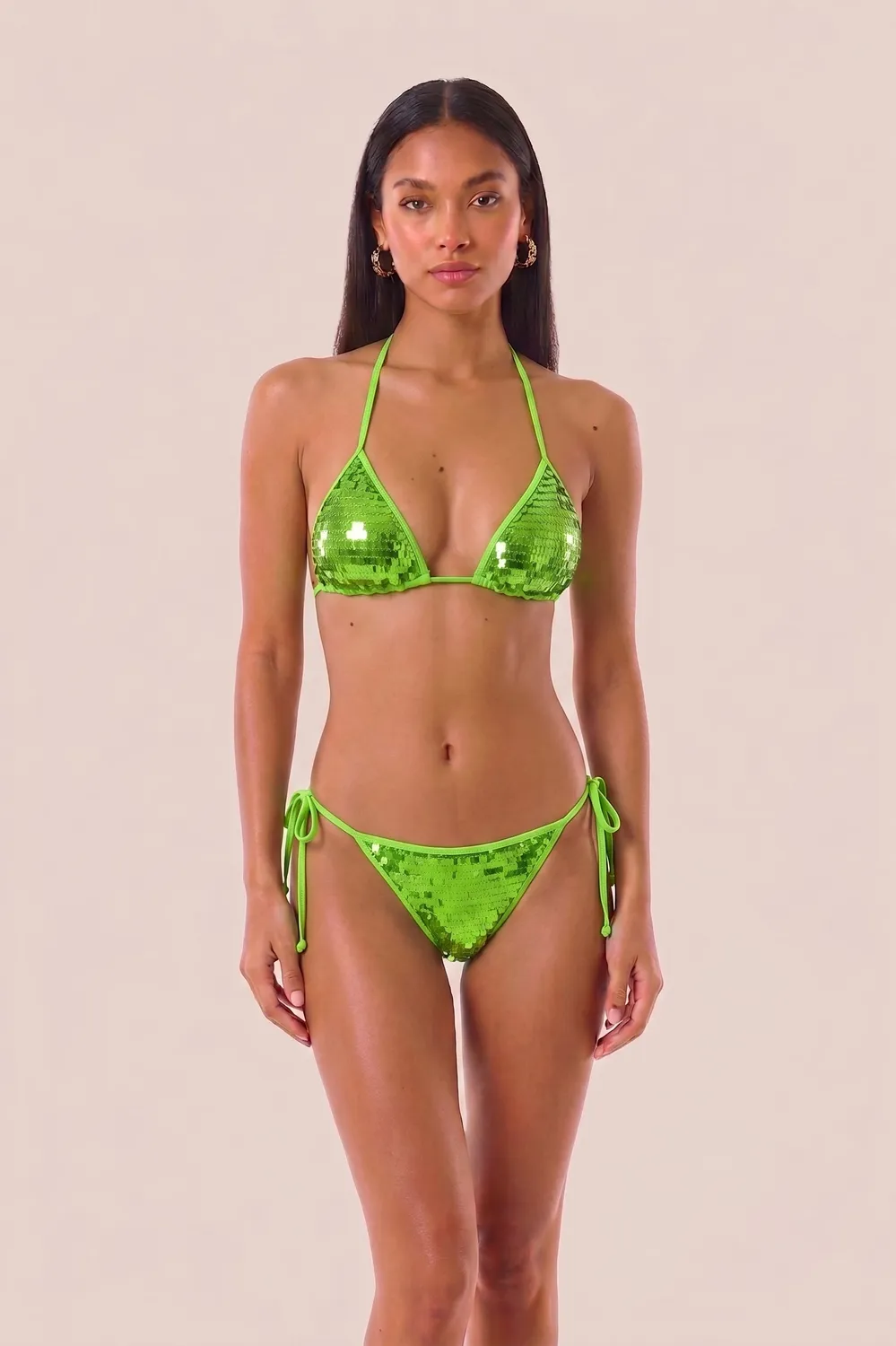 4Giveness Triangolo Fascia Paillettes bikini oro con paillettes