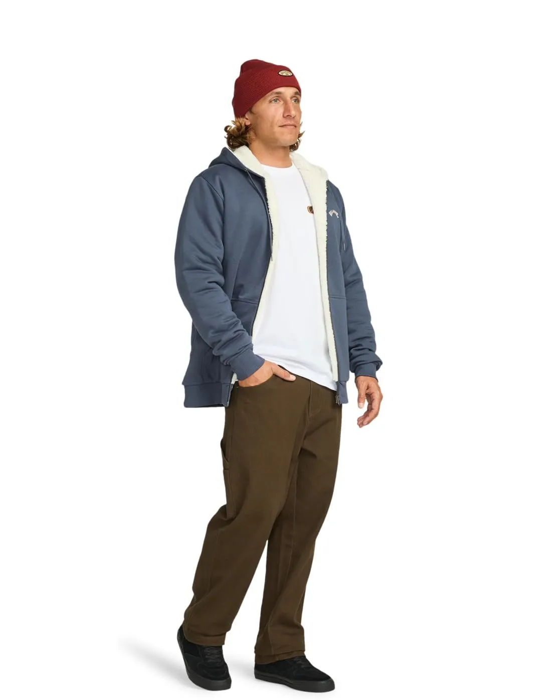 Billabong Arch Sherpa cardigan uomo pile S blu ombra