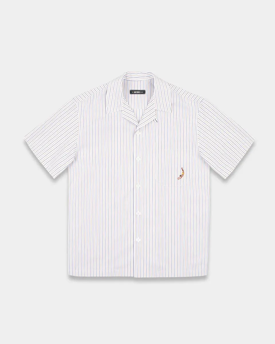Mosso Sunwear Fine Stripe camicia maniche corte righe
