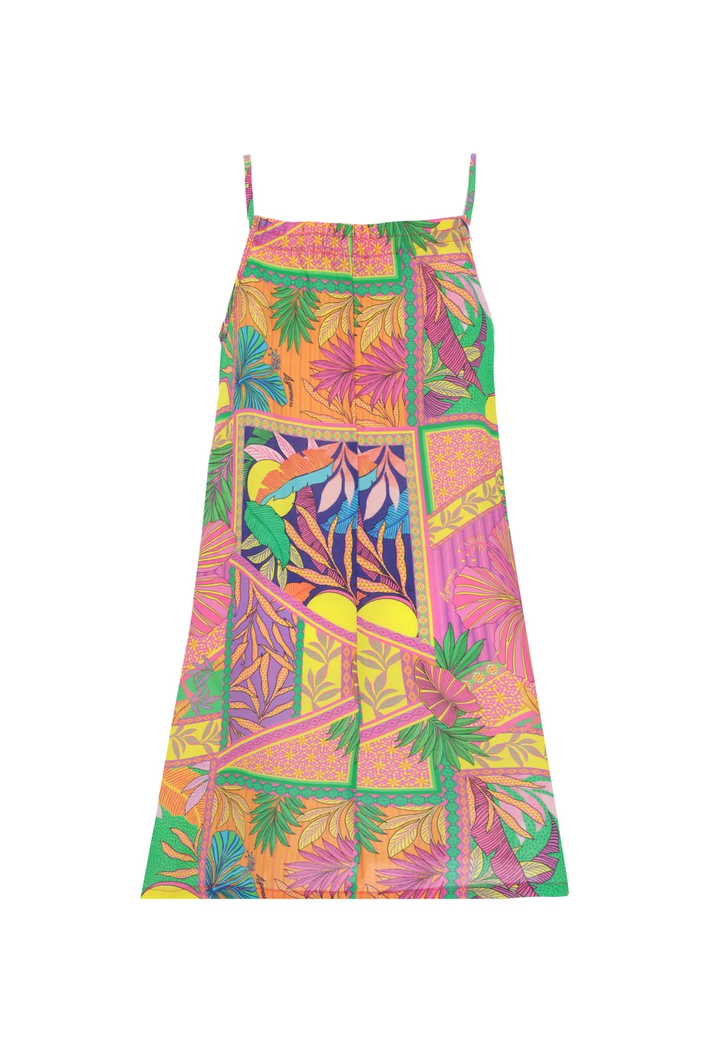 4 Giveness vestito corto bambina mussola fantasia lacci