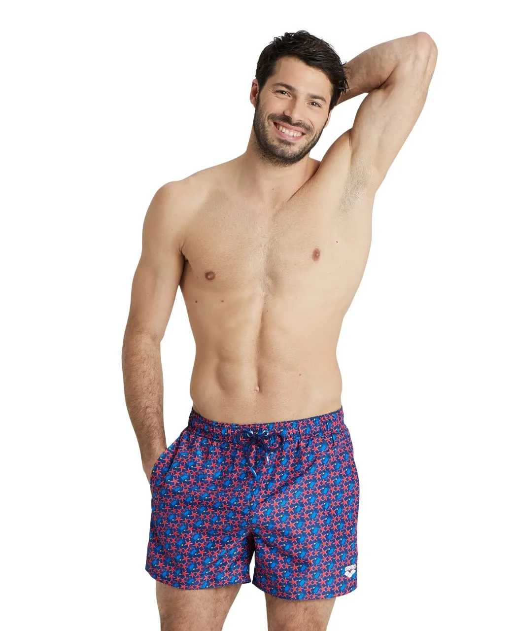 Arena Allover boxer mare uomo White Multi taglia L