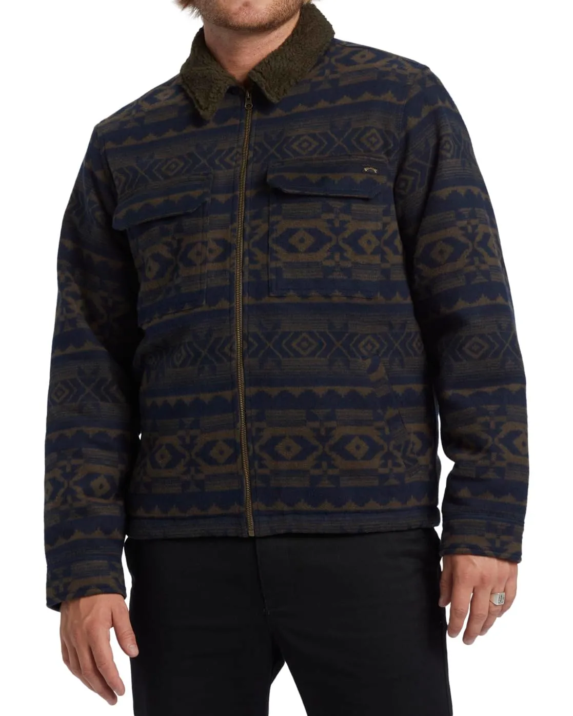 Billabong Barlow Sherpa giacca uomo marrone antivento