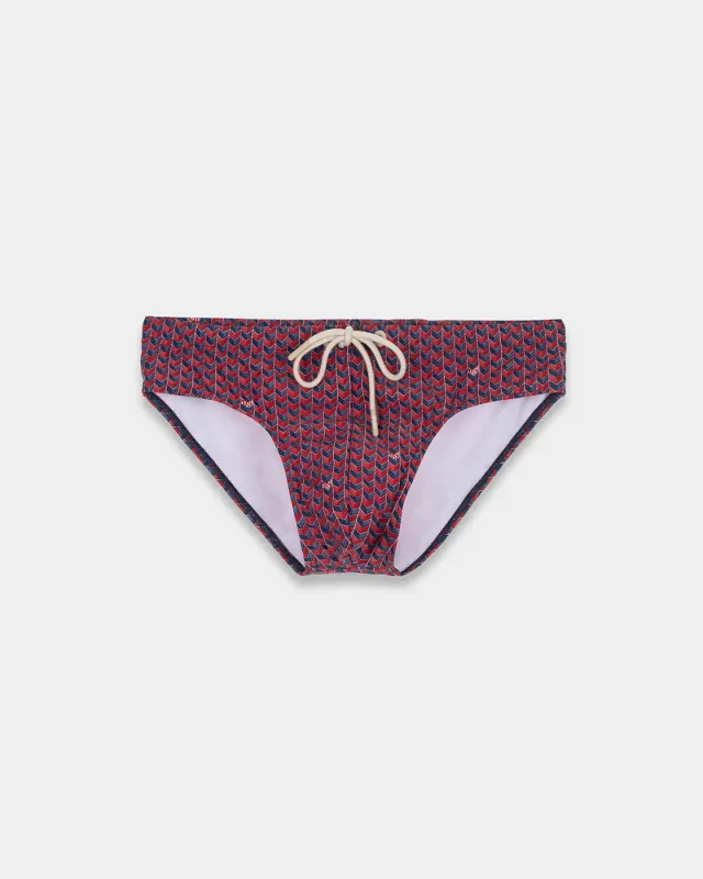 Mosso Sunwear Grains Red Grains slip mare rosso anti-cloro