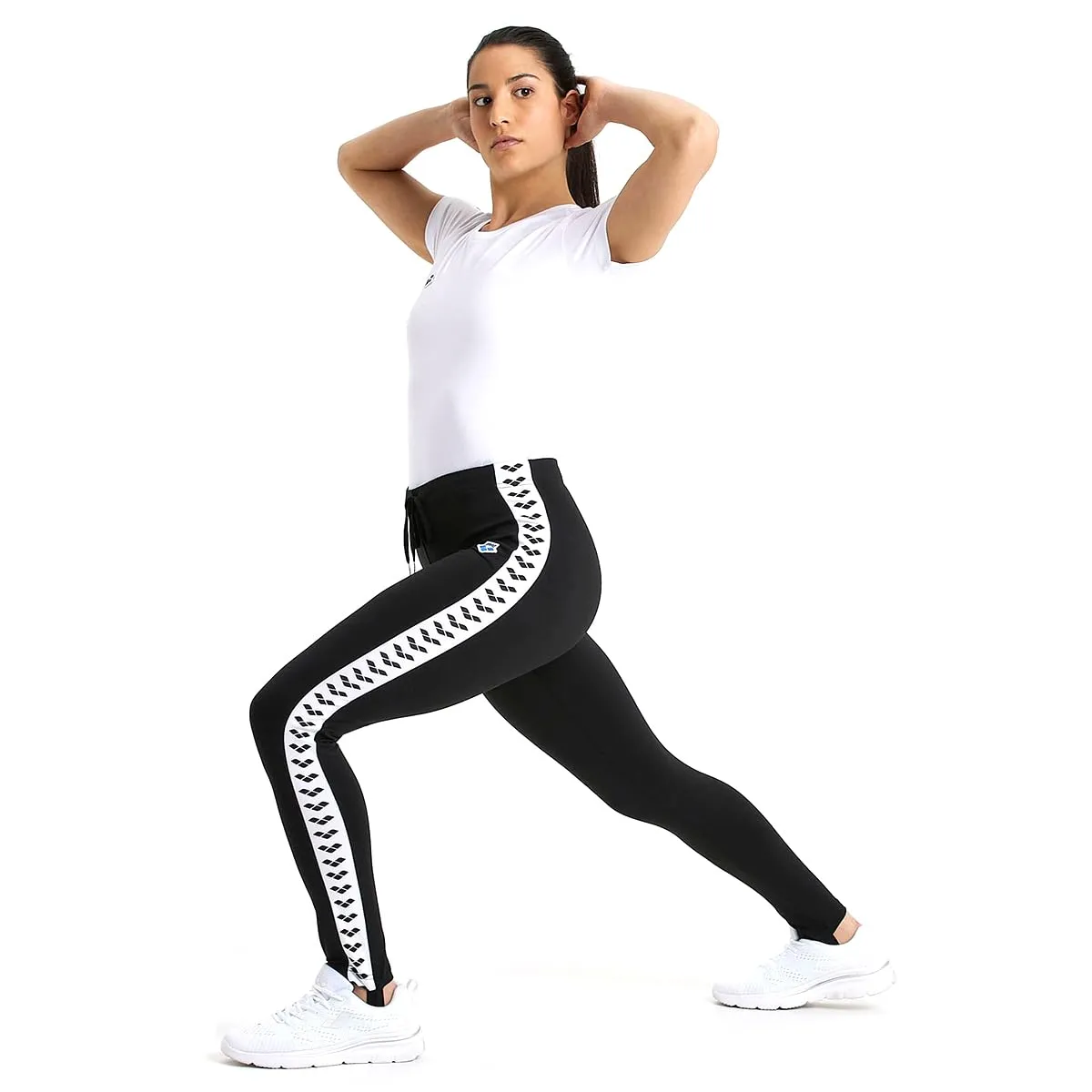 Arena Caroline Team tights donna S vita alta nero