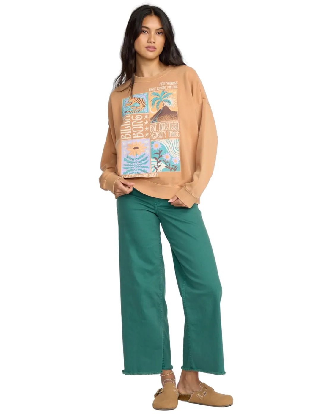 Billabong Echo Crew FLC felpa donna tracce di polvere