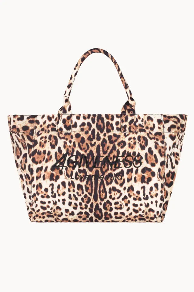 4 GIVENESS Bag Over borsa leopard polycanvas