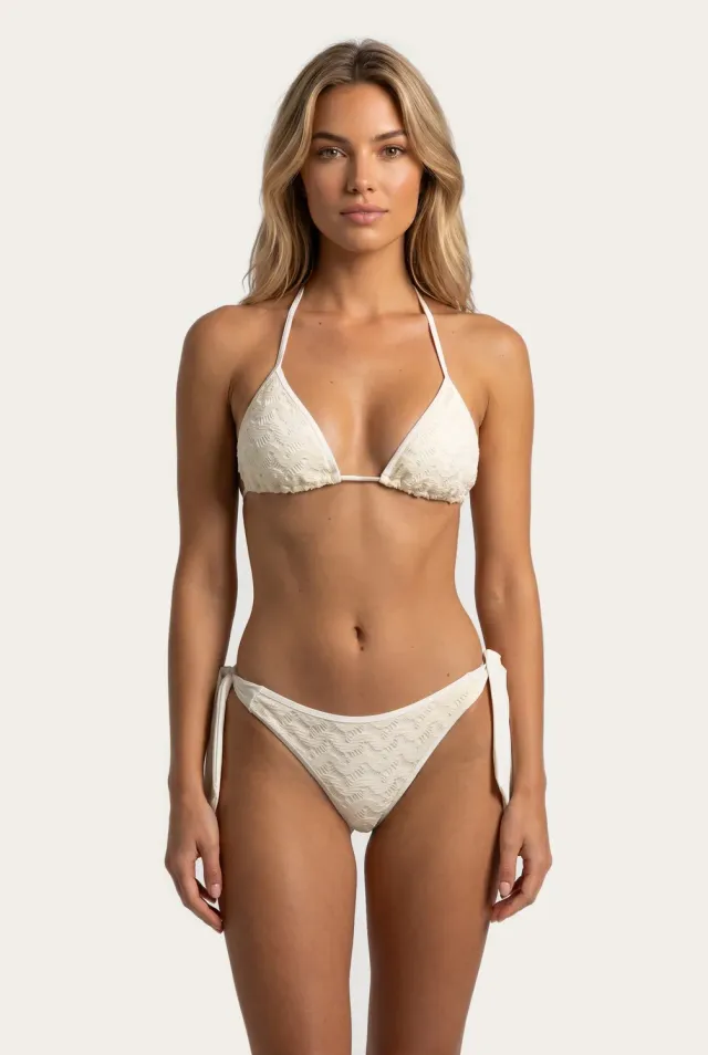 4Giveness Marylin Mesh Crochet bikini triangolo nero